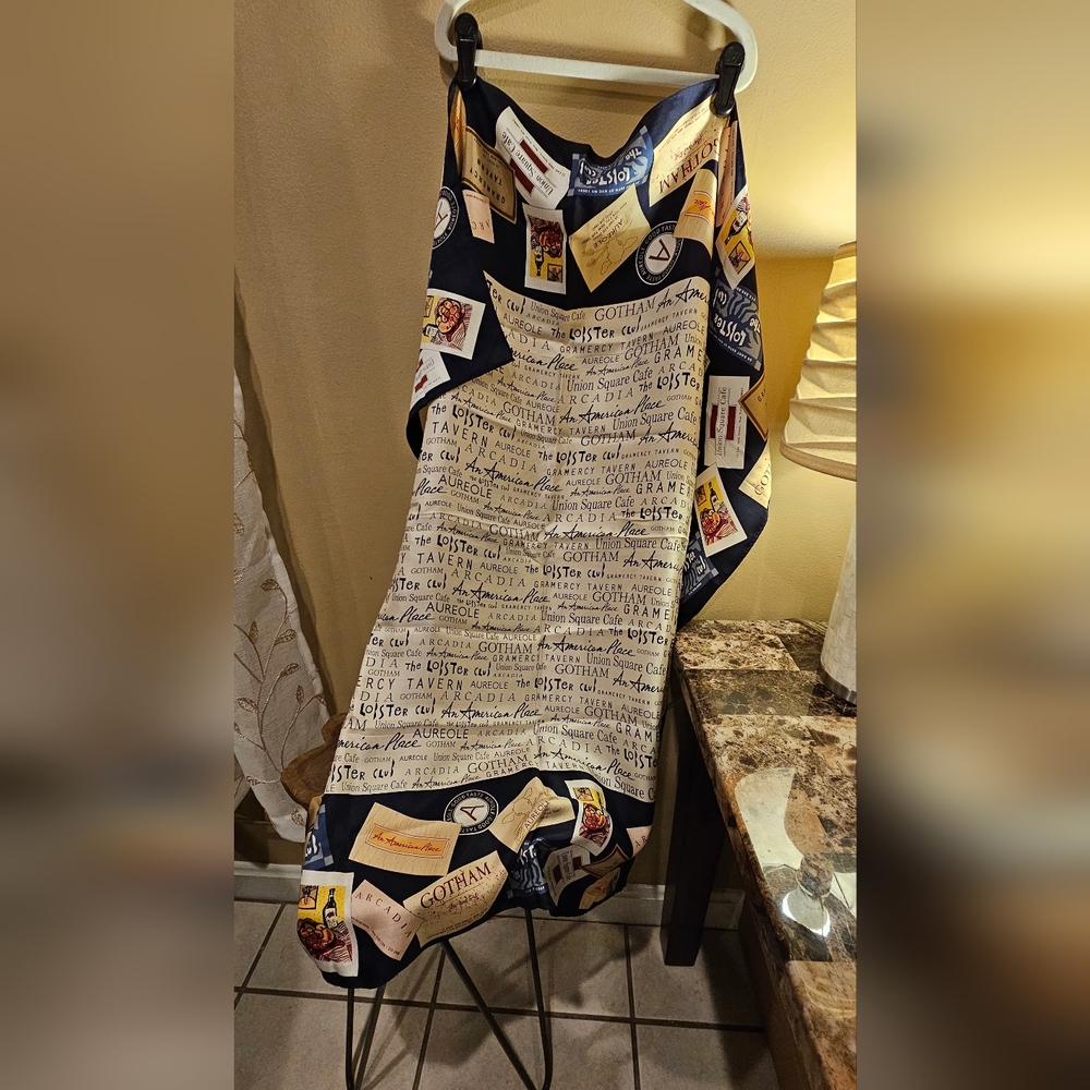 ECHO Vintage NYC Bygone Era Silk Scarf - Picture 9 of 9